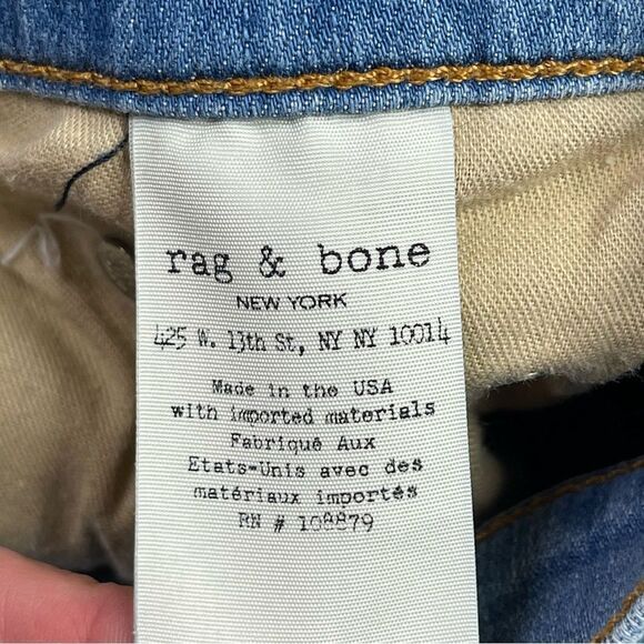 Rag & Bone Capri Jeans Women’s 26 Blue Skinny Low Rise Medium Wash Denim Stretch - Picture 8 of 14